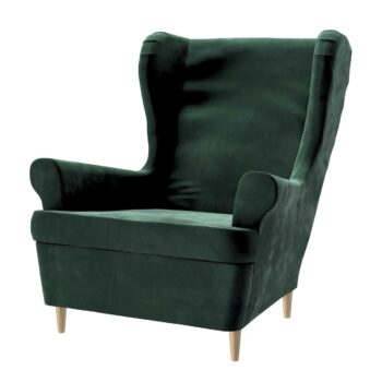 Poťah na kreslo Strandmon, Mørkegrøn, Velvet, 704-25