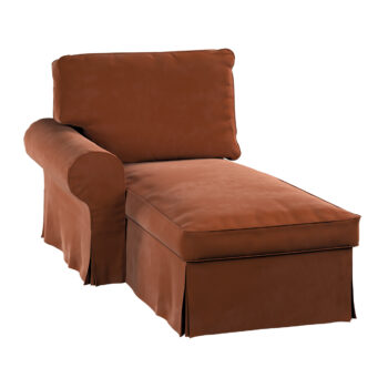 Poťah na ležadlo Ektorp (ľavé), Terracotta, Poťah na ležadlo Ektorp - ľavé, Velvet, 704-33