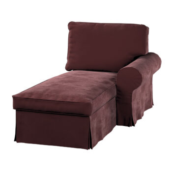 Poťah na ležadlo Ektorp (pravé), Bordeaux, Ležadlo Ektorp - pravé, Velvet, 704-26