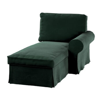 Poťah na ležadlo Ektorp (pravé), Mørkegrøn, Ležadlo Ektorp - pravé, Velvet, 704-25