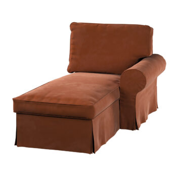 Poťah na ležadlo Ektorp (pravé), Terracotta, Ležadlo Ektorp - pravé, Velvet, 704-33