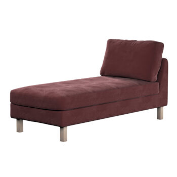Poťah na ležadlo Karlstad, krátky, Bordeaux, 80 x 160 x 80 cm, Velvet, 704-26