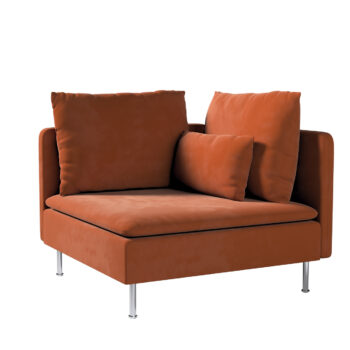 Poťah na rohový diel Söderhamn, Terracotta, Poťah na rohový diel Söderhamn, Velvet, 704-33