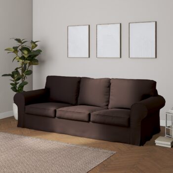 Poťah na sedačku Ektorp STARÝ MODEL (rozkladacia, pre 3 osoby), čokoládová, Poťah na sedačku Ektorp pre 3 osoby - rozkladacia, Cotton Panama, 702-03