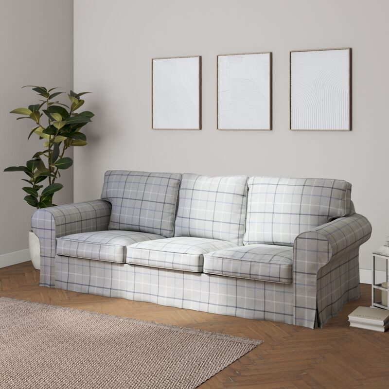 Poťah na sedačku Ektorp (nerozkladá sa, pre 3 osoby), šedo - modré káro, Poťah na sedačku Ektorp pre 3 osoby - nerozkladá sa, Edinburg, 703-18 Poťah na sedačku Ektorp (nerozkladá sa, pre 3 osoby), šedo - modré káro, Poťah na sedačku Ektorp pre 3 osoby - nerozkladá sa, Edinburg, 703-18