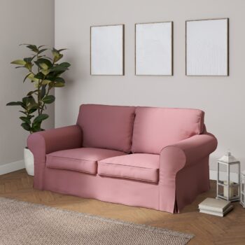 Poťah na sedačku Ektorp (rozkladacia, pre 2 osoby) NOVÝ MODEL 2012, matná ružová, Poťah na sedačku Ektorp rozkladacia pre 2 osoby NOVÝ MODEL, Cotton Panama, 702-43