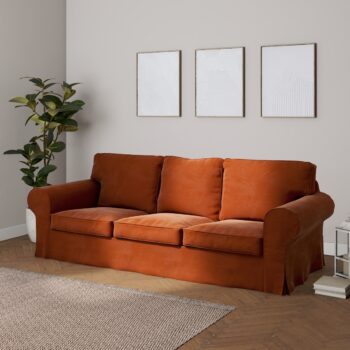 Poťah na sedačku Ektorp (rozkladacia, pre 3 osoby) NOVÝ MODEL 2013, Terracotta, Poťah na sedačku Ektorp 3-os rozkladacia nový model 2013, Velvet, 704-33