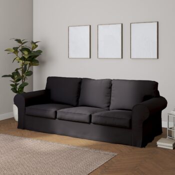 Poťah na sedačku Ektorp (rozkladacia, pre 3 osoby) NOVÝ MODEL 2013, grafitová, Poťah na sedačku Ektorp 3-os rozkladacia nový model 2013, Cotton Panama, 702-08
