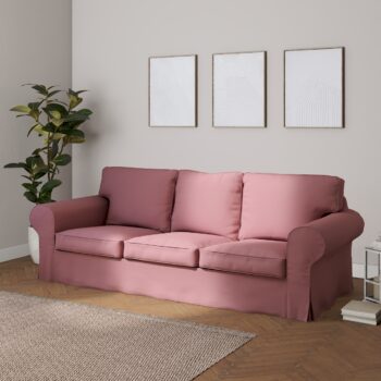 Poťah na sedačku Ektorp (rozkladacia, pre 3 osoby) NOVÝ MODEL 2013, matná ružová, Poťah na sedačku Ektorp 3-os rozkladacia nový model 2013, Cotton Panama, 702-43