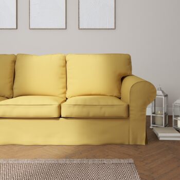Poťah na sedačku Ektorp (rozkladacia, pre 3 osoby) NOVÝ MODEL 2013, matná žltá, Poťah na sedačku Ektorp 3-os rozkladacia nový model 2013, Cotton Panama, 702-41
