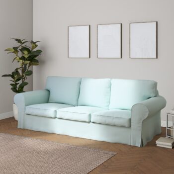 Poťah na sedačku Ektorp (rozkladacia, pre 3 osoby) NOVÝ MODEL 2013, pastelovo belasá, Poťah na sedačku Ektorp 3-os rozkladacia nový model 2013, Cotton Panama, 702-10