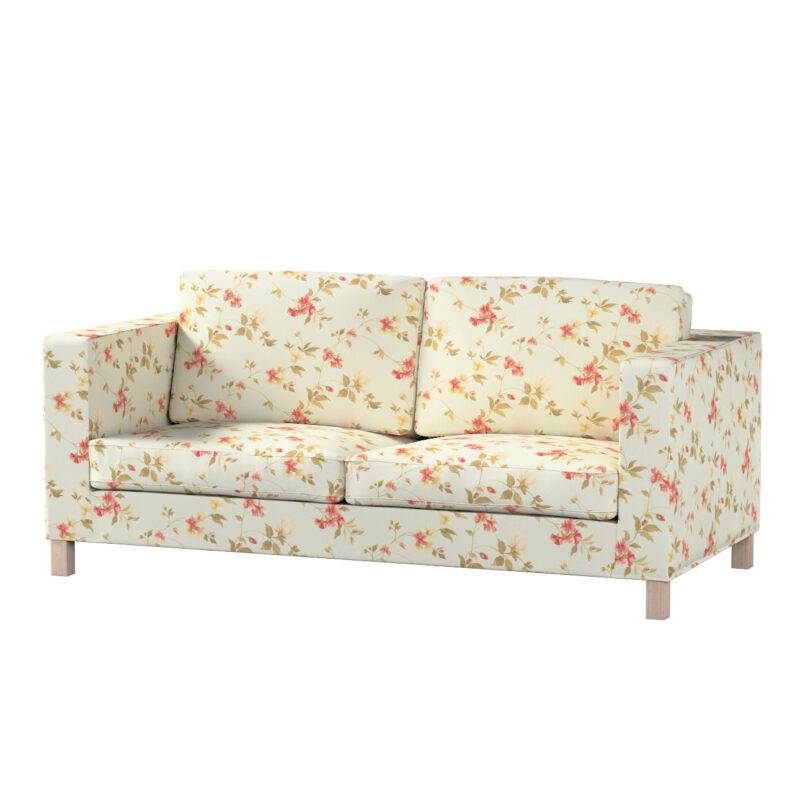 Poťah na sedačku Karlanda (rozkladacia,krátky), jemné ružovozelené kvety na zelenkavomodrom podklade, Poťah na sedačku Karlanda rozkladacia, Londres, 143-89 Poťah na sedačku Karlanda (rozkladacia,krátky), jemné ružovozelené kvety na zelenkavomodrom podklade, Poťah na sedačku Karlanda rozkladacia, Londres, 143-89