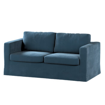 Poťah na sedačku Karlstad (nerozkladací, 2-miestny, dlhý), Petroliumsblå, 165 x 89 x 64 cm, Velvet, 704-16