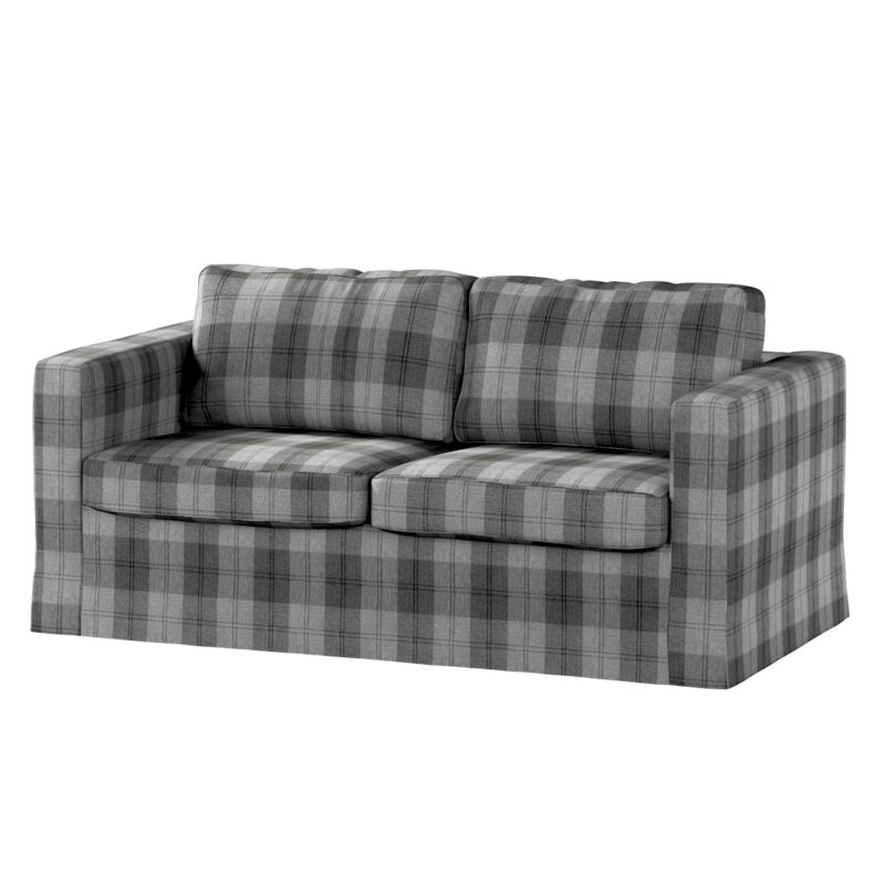 Poťah na sedačku Karlstad (nerozkladací, 2-miestny, dlhý), sivo - grafitové káro, 165 x 89 x 64 cm, Edinburg, 115-75 Poťah na sedačku Karlstad (nerozkladací, 2-miestny, dlhý), sivo - grafitové káro, 165 x 89 x 64 cm, Edinburg, 115-75