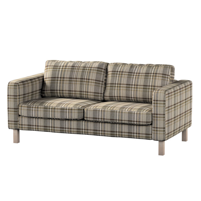 Poťah na sedačku Karlstad (nerozkladací, 2-miestny, krátky), hnedo - béžové káro, 165 x 89 x 64 cm, Edinburg, 703-17 Poťah na sedačku Karlstad (nerozkladací, 2-miestny, krátky), hnedo - béžové káro, 165 x 89 x 64 cm, Edinburg, 703-17