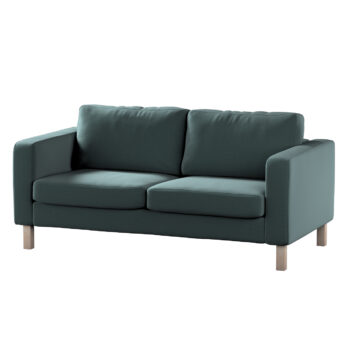 Poťah na sedačku Karlstad (nerozkladací, 2-miestny, krátky), vyblednutý smaragd, 165 x 89 x 64 cm, Ingrid, 705-36