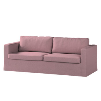 Poťah na sedačku Karlstad (nerozkladáci, 3-miestný, dlhý), ružová s čiernou nitkou, 224 x 89 x 64 cm, Amsterdam, 704-48