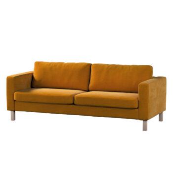 Poťah na sedačku Karlstad (nerozkladací, 3-miestny, krátky), Sennepsgul, 204 x 89 x 64 cm, Velvet, 704-23