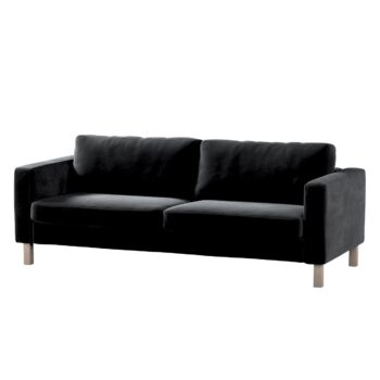 Poťah na sedačku Karlstad (nerozkladací, 3-miestny, krátky), Sort, 204 x 89 x 64 cm, Velvet, 704-17