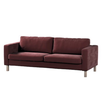 Poťah na sedačku Karlstad (rozkladací, 3-miestny, krátky), Bordeaux, 224 x 89 x 64 cm, Velvet, 704-26