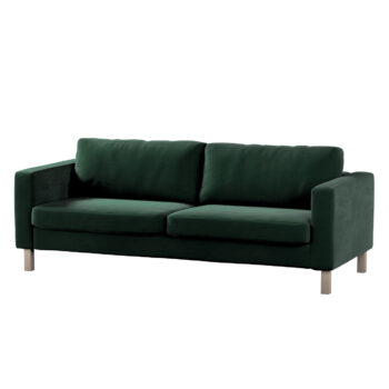 Poťah na sedačku Karlstad (rozkladací, 3-miestny, krátky), Mørkegrøn, 224 x 89 x 64 cm, Velvet, 704-25