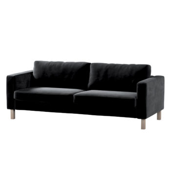 Poťah na sedačku Karlstad (rozkladací, 3-miestny, krátky), Sort, 224 x 89 x 64 cm, Velvet, 704-17