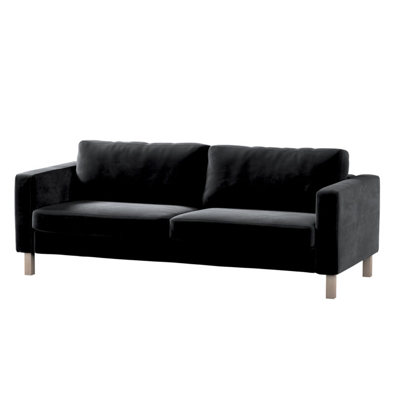 Poťah na sedačku Karlstad (rozkladací, 3-miestny, krátky), Sort, 224 x 89 x 64 cm, Velvet, 704-17 Poťah na sedačku Karlstad (rozkladací, 3-miestny, krátky), Sort, 224 x 89 x 64 cm, Velvet, 704-17
