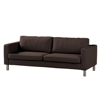 Poťah na sedačku Karlstad (rozkladací, 3-miestny, krátky), čokoládová, 224 x 89 x 64 cm, Cotton Panama, 702-03