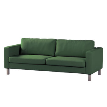 Poťah na sedačku Karlstad (rozkladací, 3-miestny, krátky), zelená, 224 x 89 x 64 cm, Cotton Panama, 702-06