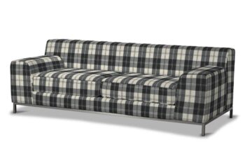 Poťah na sedačku Kramfors (pre 3 osoby), čierno - biele káro, Poťah na sedačku Kramfors - pre 3 osoby, Edinburg, 115-74