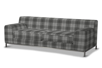 Poťah na sedačku Kramfors (pre 3 osoby), sivo - grafitové káro, Poťah na sedačku Kramfors - pre 3 osoby, Edinburg, 115-75