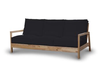 Poťah na sedačku Lillberg (nerozkladacia, pre 3 osoby), čierna, Poťah na sedačka Lillberg - pre 3 osoby, Etna, 705-00