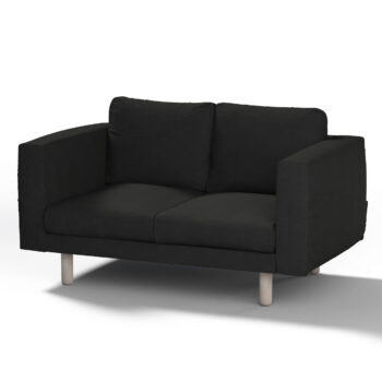 Poťah na sedačku Norsborg (pre 2 osoby), čierna, Poťah na sedačku Norsborg (pre 2 osoby), Etna, 705-00