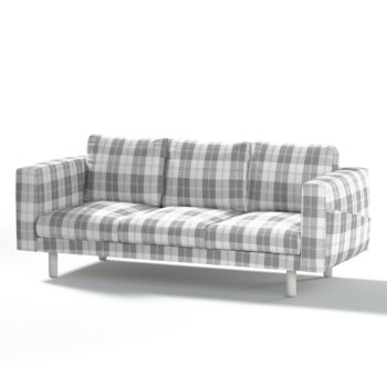 Poťah na sedačku Norsborg (pre 3 osoby), sivo - biele káro, Poťah na sedačku Norsborg (pre 3 osoby), Edinburg, 115-79
