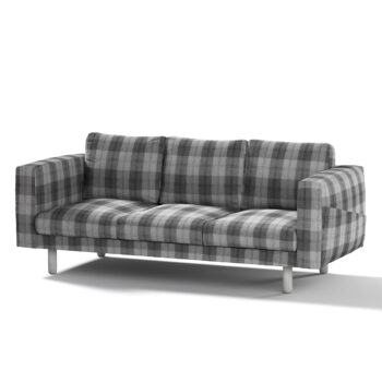 Poťah na sedačku Norsborg (pre 3 osoby), sivo - grafitové káro, Poťah na sedačku Norsborg (pre 3 osoby), Edinburg, 115-75