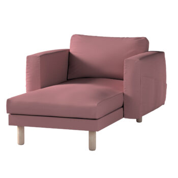 Poťah na sedačku Norsborg s podrúčkami, matná ružová, Poťah na sedačku Norsborg s podrúčkami, Cotton Panama, 702-43