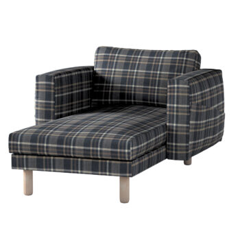 Poťah na sedačku Norsborg s podrúčkami, modro - béžové káro, Poťah na sedačku Norsborg s podrúčkami, Edinburg, 703-16