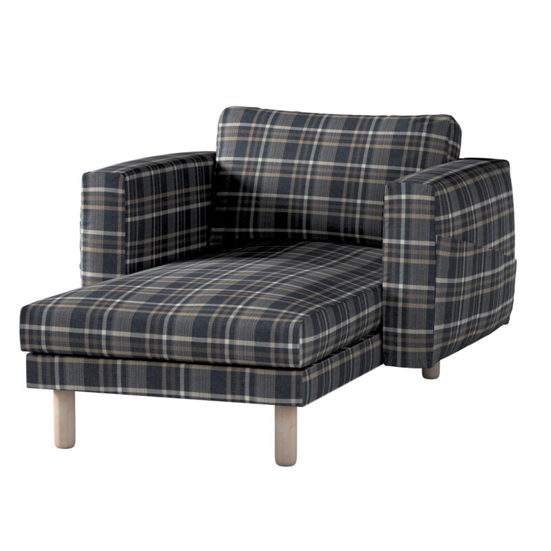 Poťah na sedačku Norsborg s podrúčkami, modro - béžové káro, Poťah na sedačku Norsborg s podrúčkami, Edinburg, 703-16 Poťah na sedačku Norsborg s podrúčkami, modro - béžové káro, Poťah na sedačku Norsborg s podrúčkami, Edinburg, 703-16