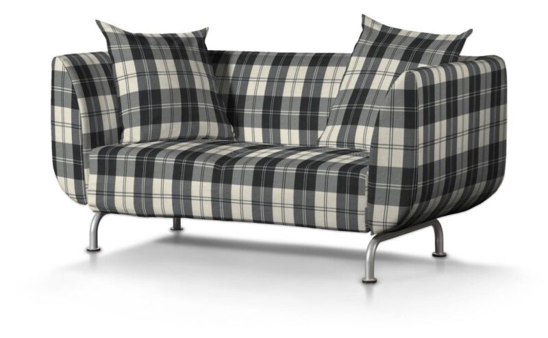 Poťah na sedačku Stromstad (pre 2 osoby), čierno - biele káro, Poťah na sedačku Stromstad pre 2-os., Edinburg, 115-74 Poťah na sedačku Stromstad (pre 2 osoby), čierno - biele káro, Poťah na sedačku Stromstad pre 2-os., Edinburg, 115-74