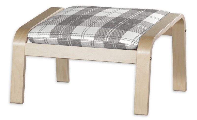 Poťah s výplňou na podnožku Poäng, sivo - biele káro, Poťah na podnožku Poäng - poťah s výplňou, Edinburg, 115-79 Poťah s výplňou na podnožku Poäng, sivo - biele káro, Poťah na podnožku Poäng - poťah s výplňou, Edinburg, 115-79