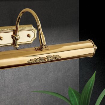 Pozlátené obrazové svietidlo Gustav, mosadz, 40 cm