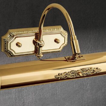 Pozlátené obrazové svietidlo Gustav, mosadz, 40 cm