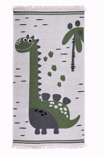 Praktik home, TRHÁK: Detský kusový koberec Natur Dinosaurus, 120x170, zelená, chodba / predsieň