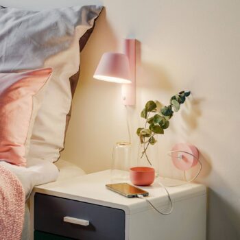 Prandina Bima W1 USB nástenné LED svetlo, ružová
