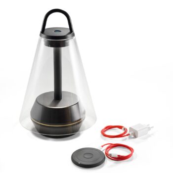 Prandina Shuttle stolová LED lampa IP44 čierna