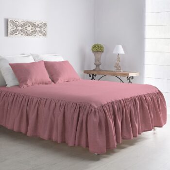 Prehoz Linen Frilly 160x210cm ružový, 160 x 210 CM