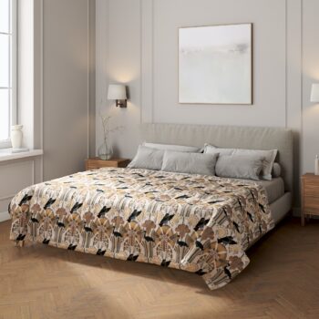 Prehoz  s pozdĺžným prešívaním, béžovo-hnedá, Eden, 144-25