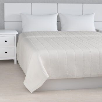 Prehoz  s pozdĺžným prešívaním, biela, Linen, 392-04