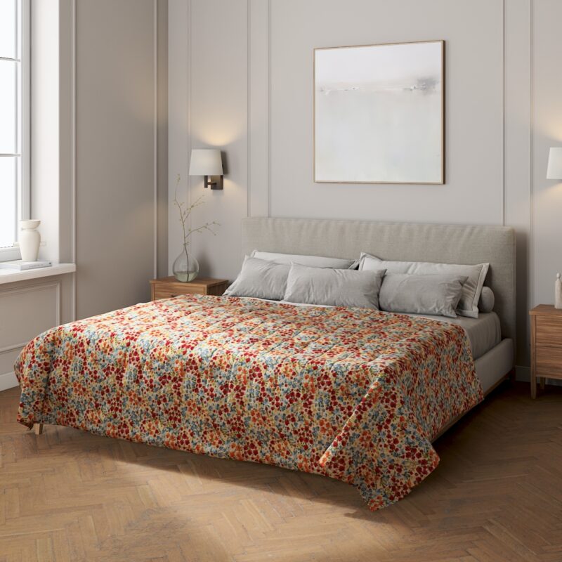 Prehoz s pozdĺžným prešívaním, červeno-modrá, Intenso Premium, 144-30 Prehoz s pozdĺžným prešívaním, červeno-modrá, Intenso Premium, 144-30