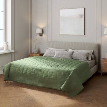 Prehoz  s pozdĺžným prešívaním, zelená, Amsterdam, 704-44